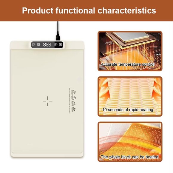 Electric Warming Tray with Adjustable Temperature Foldable Food Warmer(1 pack) - Picture 10 of 15